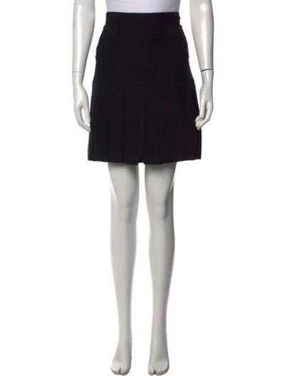 Pre-owned Chanel Vintage Mini Skirt In Black