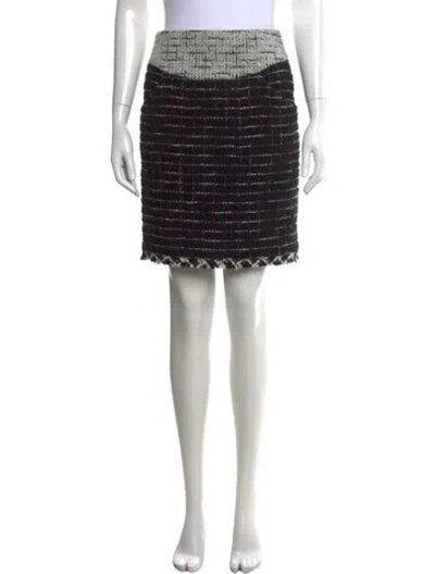 Pre-owned Chanel Vintage Mini Skirt In Black