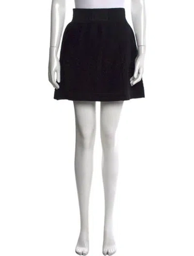 Pre-owned Chanel Vintage Mini Skirt In Black
