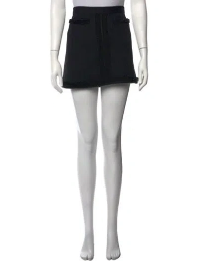 Pre-owned Chanel Vintage Mini Skirt In Black