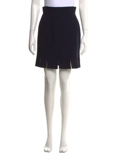 Pre-owned Chanel Vintage Mini Skirt In Black