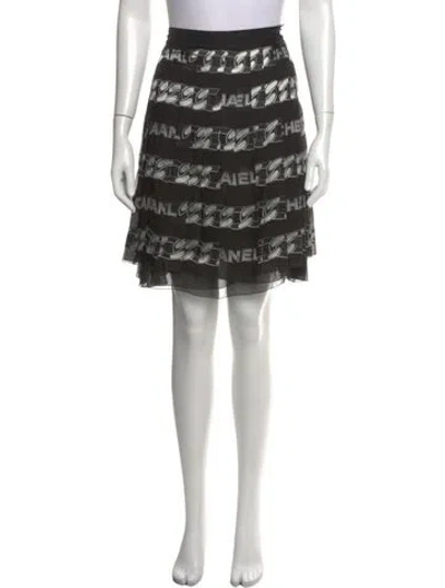 Pre-owned Chanel Vintage Mini Skirt In Black