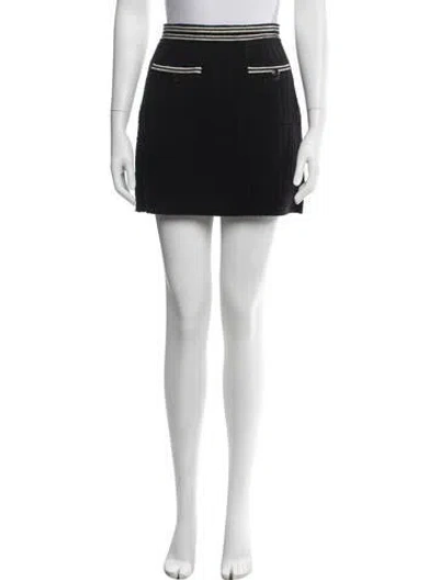 Pre-owned Chanel Vintage Mini Skirt In Black