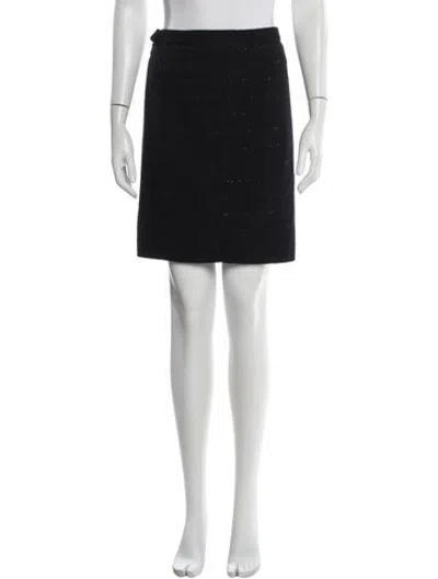 Pre-owned Chanel Vintage Mini Skirt In Black