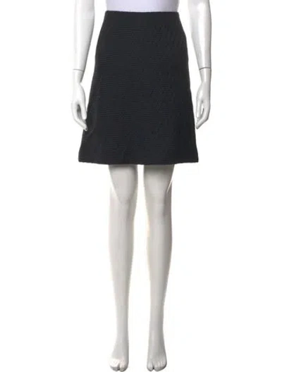 Pre-owned Chanel Vintage Mini Skirt In Black/blue