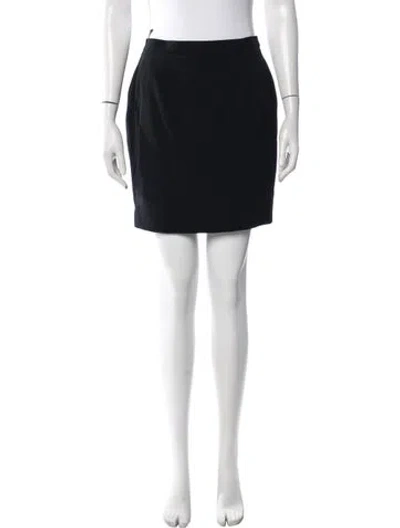 Pre-owned Chanel Vintage Mini Skirt In Black/blue