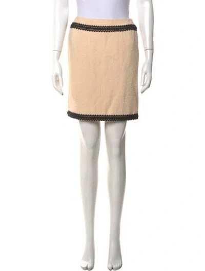 Pre-owned Chanel Vintage Mini Skirt In Black/neutrals