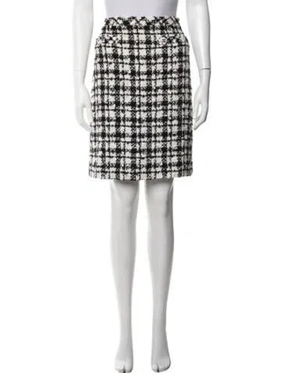 Pre-owned Chanel Vintage Mini Skirt In Black/white