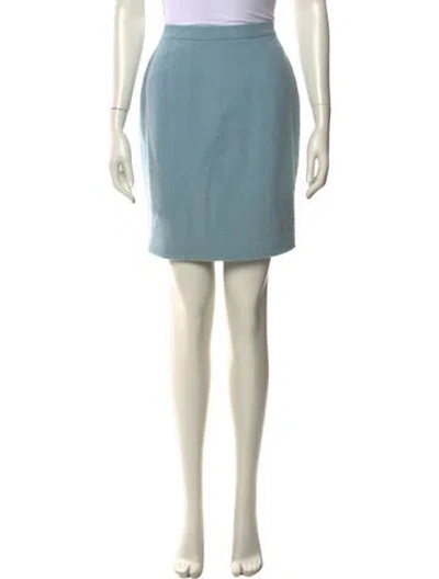 Pre-owned Chanel Vintage Mini Skirt In Blue