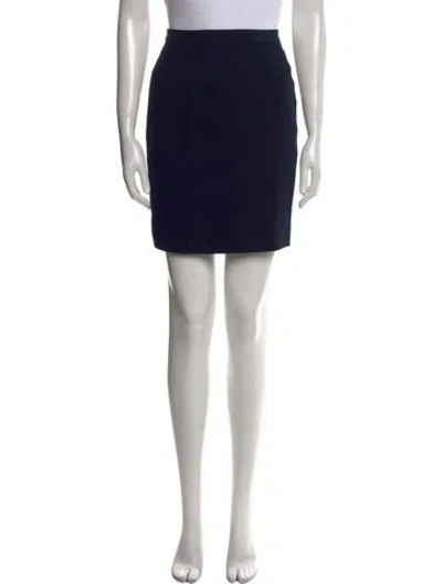 Pre-owned Chanel Vintage Mini Skirt In Blue