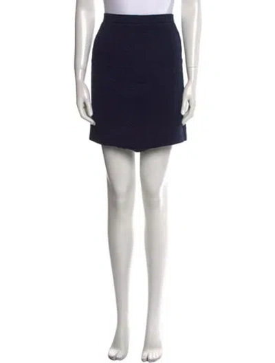 Pre-owned Chanel Vintage Mini Skirt In Blue