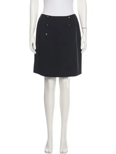 Pre-owned Chanel Vintage Mini Skirt In Blue