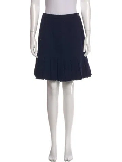 Pre-owned Chanel Vintage Mini Skirt In Blue