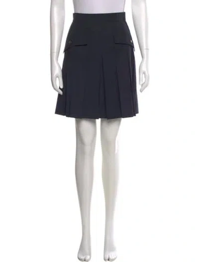 Pre-owned Chanel Vintage Mini Skirt In Blue
