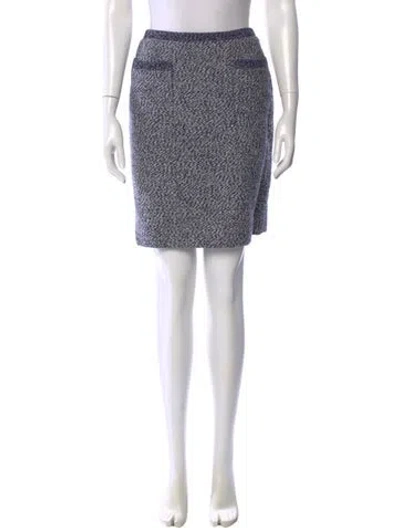 Pre-owned Chanel Vintage Mini Skirt In Blue