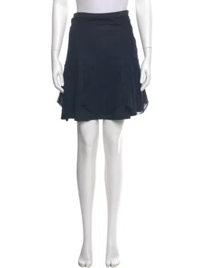 Pre-owned Chanel Vintage Mini Skirt In Blue