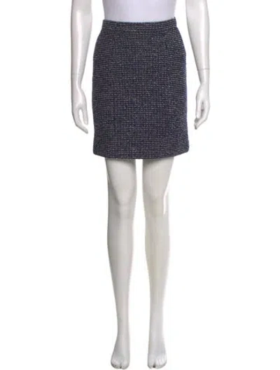 Pre-owned Chanel Vintage Mini Skirt In Blue