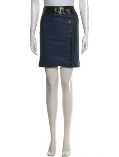 Pre-owned Chanel Vintage Mini Skirt In Blue