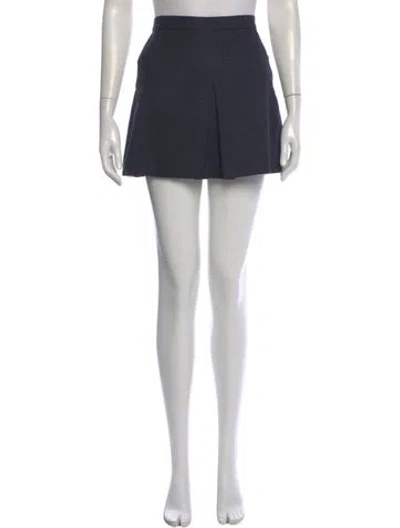 Pre-owned Chanel Vintage Mini Skirt In Blue