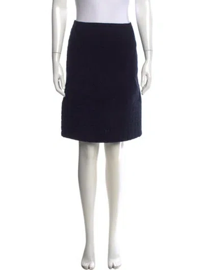Pre-owned Chanel Vintage Mini Skirt In Blue