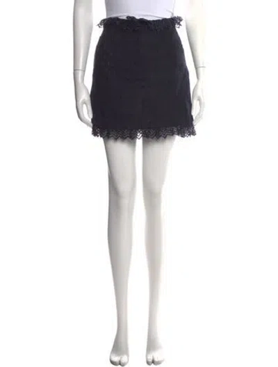 Pre-owned Chanel Vintage Mini Skirt In Blue
