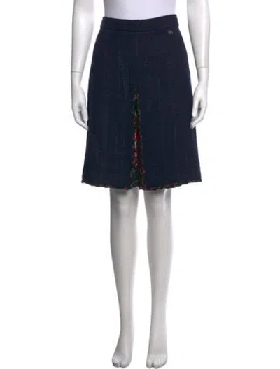 Pre-owned Chanel Vintage Mini Skirt In Blue