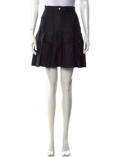 Pre-owned Chanel Vintage Mini Skirt In Blue