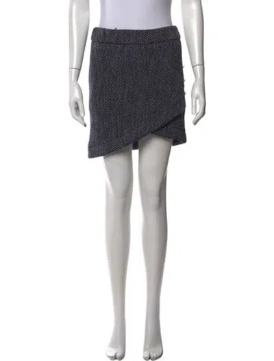 Pre-owned Chanel Vintage Mini Skirt In Blue