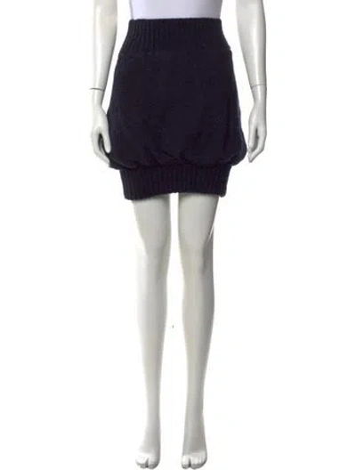 Pre-owned Chanel Vintage Mini Skirt In Blue