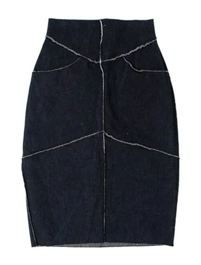 Pre-owned Chanel Vintage Mini Skirt In Blue