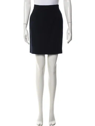 Pre-owned Chanel Vintage Mini Skirt In Blue