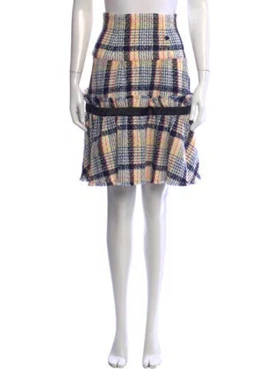 Pre-owned Chanel Vintage Mini Skirt In Blue/white
