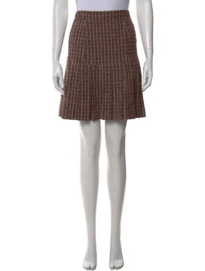 Pre-owned Chanel Vintage Mini Skirt In Brown