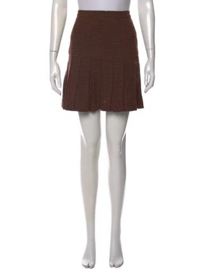 Pre-owned Chanel Vintage Mini Skirt In Brown