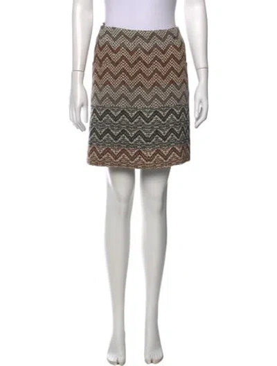 Pre-owned Chanel Vintage Mini Skirt In Brown