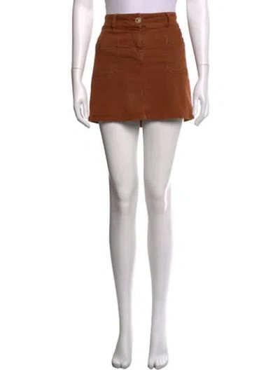 Pre-owned Chanel Vintage Mini Skirt In Brown