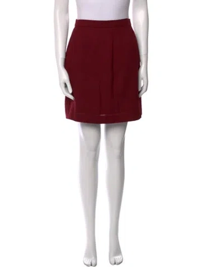 Pre-owned Chanel Vintage Mini Skirt In Burgundy