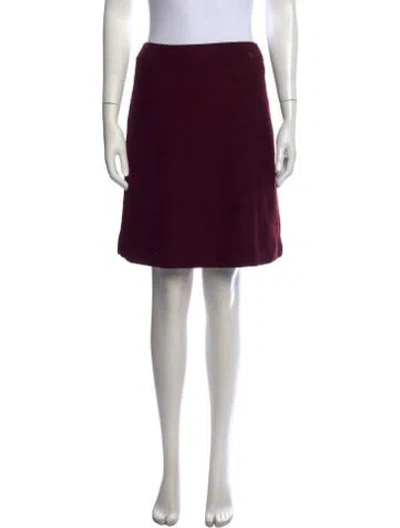 Pre-owned Chanel Vintage Mini Skirt In Burgundy
