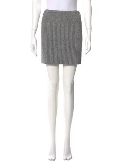 Pre-owned Chanel Vintage Mini Skirt In Gray