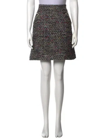 Pre-owned Chanel Vintage Mini Skirt In Gray