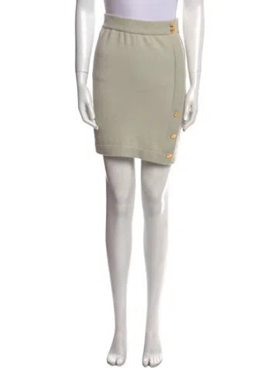 Pre-owned Chanel Vintage Mini Skirt In Gray