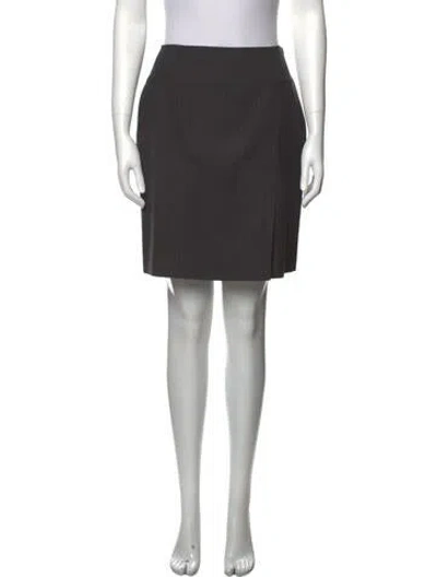Pre-owned Chanel Vintage Mini Skirt In Gray