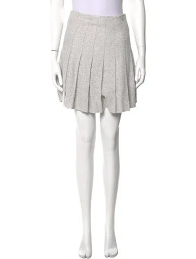 Pre-owned Chanel Vintage Mini Skirt In Gray
