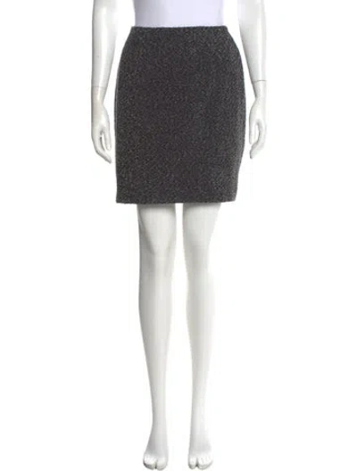 Pre-owned Chanel Vintage Mini Skirt In Gray