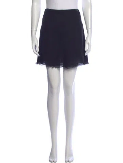 Pre-owned Chanel Vintage Mini Skirt In Gray