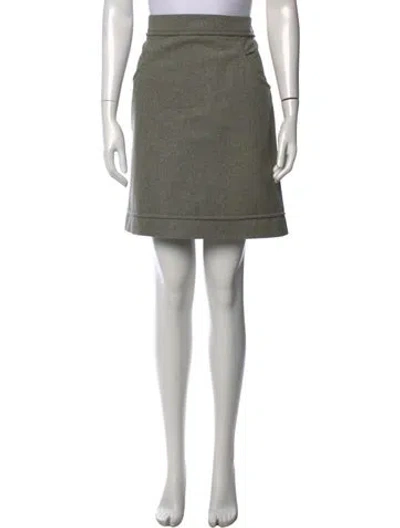 Pre-owned Chanel Vintage Mini Skirt In Gray