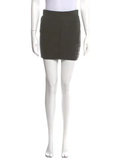 Pre-owned Chanel Vintage Mini Skirt In Green