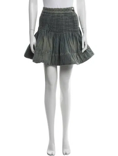 Pre-owned Chanel Vintage Mini Skirt In Green