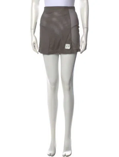 Pre-owned Chanel Vintage Mini Skirt In Grey