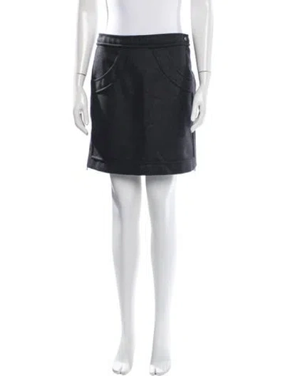 Pre-owned Chanel Vintage Mini Skirt In Grey